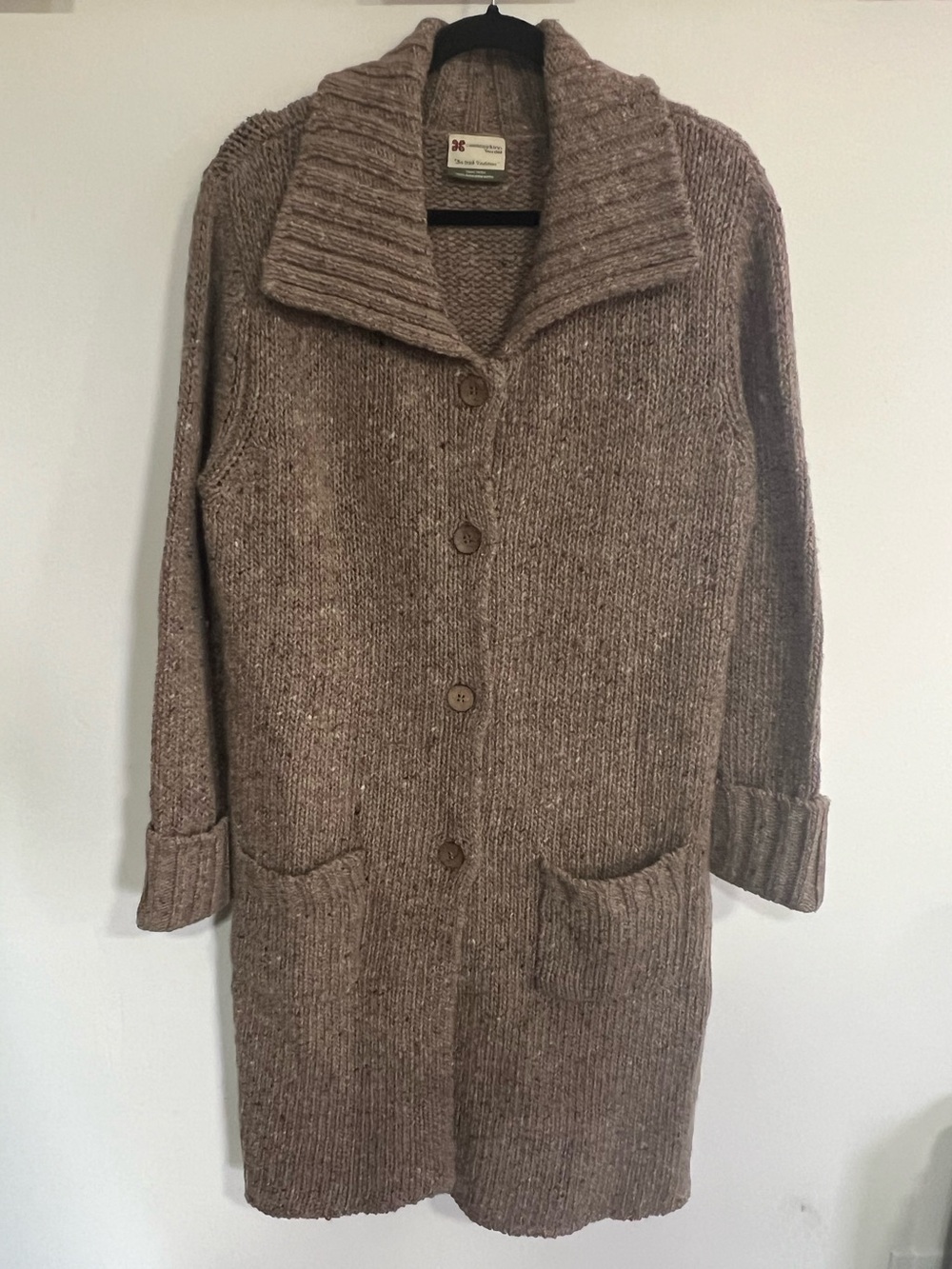 Carraig Donn Irish Wool Long Line Chunky Cardigan